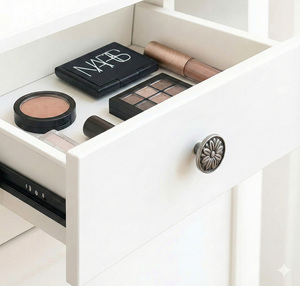 Poignée de tiroir de commode en alliage de zinc contemporain à motif floral pour armoire, cuisine, chambre à coucher - Écologique et durable - Product Image 4