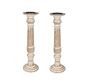 Bougeoirs couleur bois naturel Design créatif personnalisé Bougeoirs décoratifs pour la maison avec la meilleure qualité polie - Product Image 2