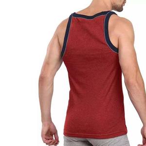 New Fashion Style High Neck <b>Men's</b> Clothing Tank Tops Cotton Breathable Plus Size High Street Summer <b>Red</b> Color <b>Men</b> Tank Tops - Product Image 2