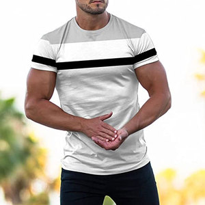 T-shirt à manches courtes et col ras du cou pour entraînement musculaire, couleurs personnalisées, tailles, t-shirt athlétique en coton, vente en gros - Product Image 2
