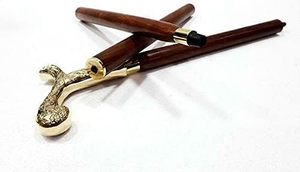 Bastón Redondo de Madera Maciza Hecho a Mano, Pulido, Decoración para el Hogar, Regalo con Diseño de Naturaleza Muerta, Artesanía para el Día del Padre - Product Image 4