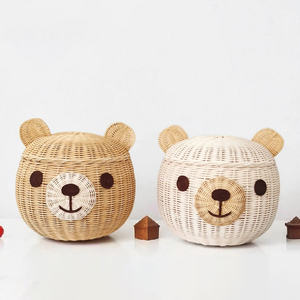 Cesta de mimbre de bajo precio para decoración de habitación de bebé, inspirada en animales, para niños. - Product Image 3