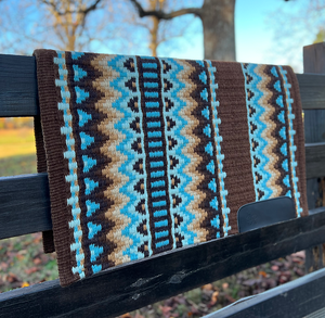 Western Show Horse Saddle Blanket Diseño de Nueva Zelanda Manta de sillín de lana hecha a mano Top Wool Saddle Pad Size - Product Image 6