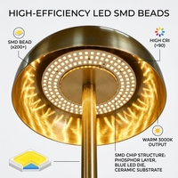 Lampe de table LED sans fil en gros, à intensité tactile, rechargeable sans fil, idéale pour mariages et restaurants