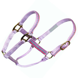 Superposition de tissage de lavande de licou de cheval en nylon de haute qualité réglable Durable pour 800-1100 Lbs Premium utilisation quotidienne taille moyenne - Product Image 6