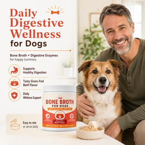 Suplemento para la Salud Intestinal de Mascotas OEM 198g, Caldo de Hueso en Polvo para Perros, Enzimas Digestivas, Probióticos Activos, Fibra de Calabaza - Product Image 2