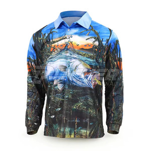 Polo de pesca para hombre elegante con protección UPF 50 + respetuoso con el medio ambiente y ligero 100% poliéster para ropa de verano al aire libre - Product Image 4