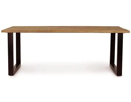 Juego de mesa de comedor de madera de mango macizo Rectangular con acabado rústico de diseño nórdico recién llegado