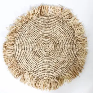 Wholesale cheapest Raffia Placemats Wedding Charger Set of 10 Home Decor Interior Design Trends