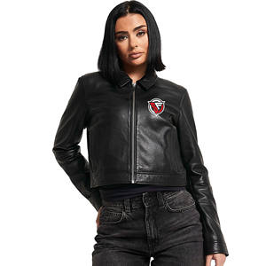 Vestes en cuir Pu pour femmes haut court veste en cuir 2025 automne vêtements pour femmes vestes en cuir Vintage Pu - Product Image 3