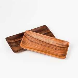 Natural Acacia <b>Wood</b> Serving Tray Luxury Wooden Tray <b>for</b> Home & Hotel - Product Image 1