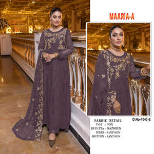 Conjunto de Traje Pakistaní de la Mejor Calidad, Listo para Coser, en Tela de Georgette Sintética y Dupatta, Diseño Elegante para Ocasiones Festivas - Product Image 2