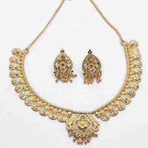 Venta al por mayor de lujo de 14K 18K 24K chapado en oro de latón joyería de moda collar conjunto Oro Joyeria para bodas y religiones ortodoxas - Product Image 3