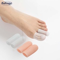 Protector de Dedos de Silicona para el Cuidado de los Pies, Soporte para el Arco, Color Piel, Tubos Protectores para los Dedos