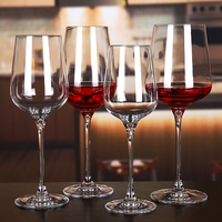 Verre à Vin Rouge en Cristal de Luxe Élégant, Goblet à Long Pied pour Mariage, Fête, Restaurant, Bar – Vente en Gros, Stock PRÊT À L'EXPÉDITION, Verrerie Premium