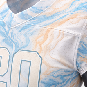 Wholesale Sublimation American Football Uniform Custom <b>Marble</b> Jersey Set Breathable Teamwear Padded Pants OEM Factory Price - Product Image 5