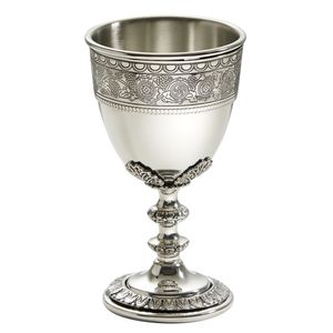 Verre à cocktail en aluminium fait main, finition argentée, design sérigraphié TQC, 300 ml, luxe pour restaurant, bar, hôtel - Product Image 4