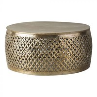 Cadre en métal de haute qualité de couleur dorée ou support rond personnalisé Top Tables basses disponibles du fabricant indien