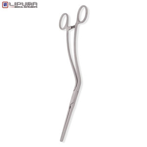 Abrazadera Iliac COOLEY, mandíbulas rectas atraumáticas de 60mm, vástagos en ángulo de 45 grados, instrumentos médicos quirúrgicos vasculares de 10 ''y 25,5 cm - Product Image 4