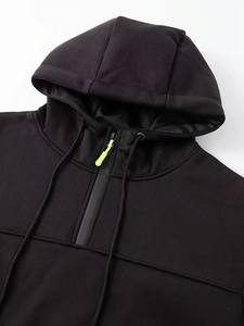 Sweats à capuche en coton polyester à fermeture éclair épaisse et épaisse pour tenue décontractée sweats à capuche pour hommes - Product Image 3