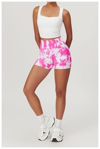 Women Tie Dye Scrunch Butt Lifting Sports <b>Leggings</b> Custom High Waist Yoga Shorts In Very <b>Cheap</b> Price - Product Image 3