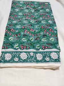 Tela de algodón estampada a mano 100%, diseño indio tradicional, prendas artesanales con muchos colores - Product Image 5