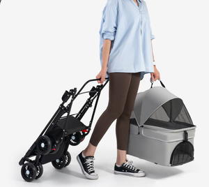 Honden Kinderwagen Wagen Carrier 4 Wielen Grote Afneembare Huisdier <span class=keywords><strong>Trolley</strong></span> Voor Hond Opvouwbare Hond En Kat Draagbare Huisdier Drager Voor Reizen - Product Image 5