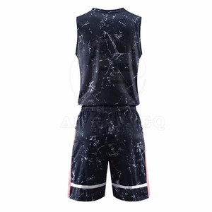 เครื่องแบบบาสเก็ตบอลชุดบาสเก็ตบอลแขนกุดดีไซน์ใหม่ล่าสุด - Product Image 2