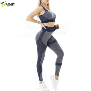 2024 femmes de haute qualité Yoga soutien-gorge ensemble séchage rapide respirant personnalisable Logo élastique solide impression Plus Options XL sans couture - Product Image 4