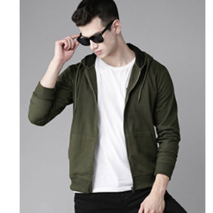 Sudadera con capucha de algodón 100% para hombre, corte ajustado, con cremallera completa, estilo French Terry, para gimnasio, con logo personalizado, OEM, ropa urbana, venta al por mayor - Product Image 1