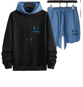 Ensemble de pantalons de survêtement et sweat à capuche Color Block pour hommes pour un style de rue tendance - Product Image 2