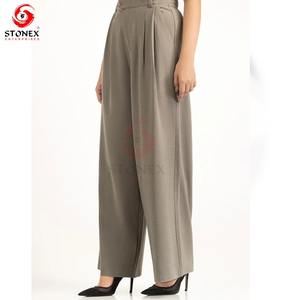 Pantalons de mode grande taille pour femmes |   Designs confortables, ajustés et amples, 100% coton, automne, livraison rapide |   OEM disponible - Product Image 2