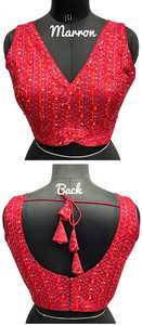 เสื้อคอวีทันสมัยมีเลื่อมหลากสีและงานถักสำหรับงานแต่งงานดีไซน์ทอและปักที่ทันสมัย - Product Image 3