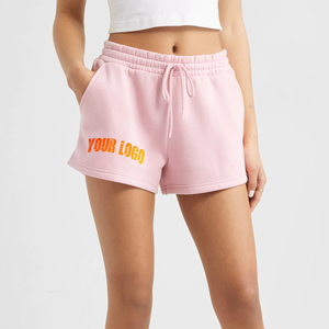 À la mode 2025 femmes shorts 100% coton couleur unie courte longueur respirant été vêtements décontractés avec short à cordes pour les femmes - Product Image 1