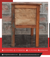 Table d'appoint à 3 tiroirs en bois massif recyclé, style antique, personnalisable, pour la maison et le bureau, écologique et gonflable, vente en gros