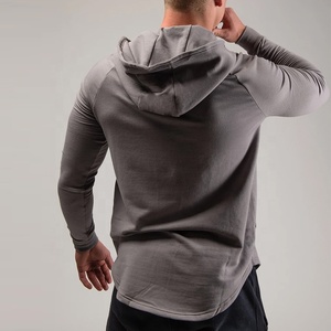 Jersey de lana ligera para hombre, sudaderas deportivas para gimnasio con cuello en V, ropa activa, sudaderas con capucha para fitness - Product Image 2