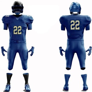 Uniforme de football américain sur mesure pour hommes, en spandex/polyester, confortable, respirant, manches courtes, design 3D, technique de sublimation - Product Image 3