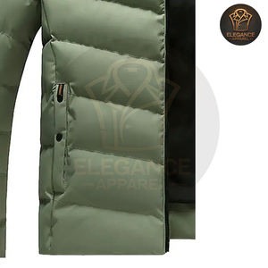 Custom Made Hooded Canvas Puffer <b>Jacket</b> <b>Men</b> Printing Embroidery Service OEM Factory Supplier New Arrival Winter <b>Waterproof</b> - Product Image 6