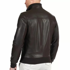 Chaqueta de cuero de invierno para hombre de calidad superior de tendencia superior patrón sólido alto diseño moda nuevo estilo Casual suministro al por mayor - Product Image 4