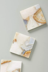 Nuevo diseño 2023, accesorios de vajilla, posavasos de ágata con rebanada de ágata galvanizada dorada a precio mayorista con calidad superior - Product Image 6