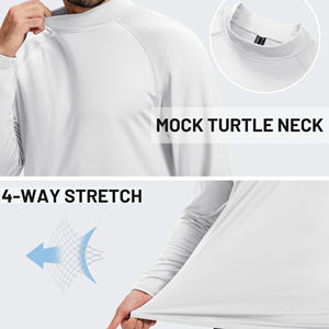 Camisetas Deportivas de Manga Larga de Secado Rápido para Hombre, de Primera Calidad, Personalizadas, de Color Sólido, Camiseta Deportiva de Compresión para Deportes - Product Image 4