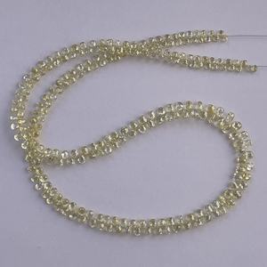 4mm 6mm Natural amarillo claro LC Fancy Color diamante facetado gotas Briolette cuentas Strand diamantes gota Real fina pulsera de lujo - Product Image 2