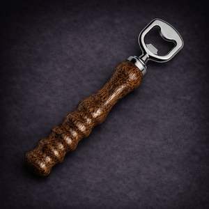 Wood Handle Bottle Opener with Stainless Steel Head Ergonomic Grip Sharp Edge Durable Bar <b>Tool</b> for Home Kitchen Party Use - Product Image 4