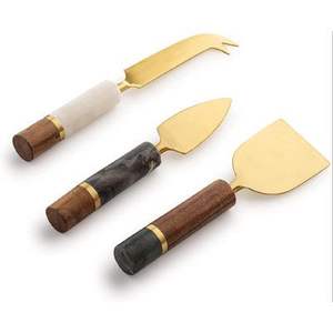 Le plus populaire en acier inoxydable avec manche en bois d'acacia et en corde Couteau à fromage classique Mini couteau à fromage au beurre pour usage multiple - Product Image 3