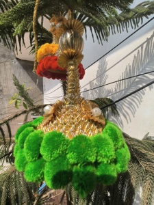 Short <strong>Pompom</strong> Hanging Fabric Bell Trendy Festive Colourful Garland for <strong>Christmas</strong> Tree <strong>Decoration</strong> Santa Clause Night Party Decor - Product Image 2