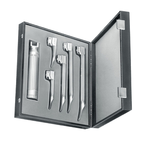 Instruments chirurgicaux manuels en acier pour anesthésie à la fibre optique avec lames Miller, set de laryngoscope médical ORL - Product Image 3