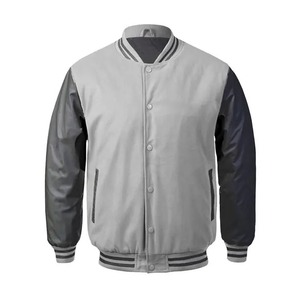 OEM High Quality Men's Stand <b>Fleece</b> Letterman Baseball Street Jackets Customizable Embroidery Patches Winter <b>Black</b> Varsity - Product Image 5