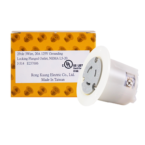 Offres Spéciales NEMA L5-20 J-514 20A 125V AC adaptateur de prise électrique à bride fournissant un remplacement efficace de la batterie du générateur - Product Image 6