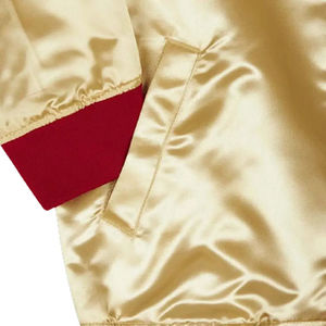 Veste de survêtement en satin pour homme de haute qualité avec logo personnalisé, respirante, professionnelle, style lettreman - Product Image 6