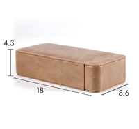 Étui à montre en cuir personnalisé avec logo JP8B01 18cm X 8.6cm X 4.3cm, service OEM/ODM disponible, couleur personnalisée, rangement rapide pour montres